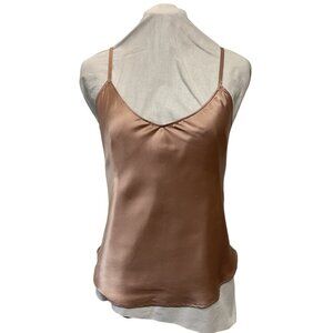 Reformation Silk Cami Top In Rose Gold With Adjustable Straps Size Small